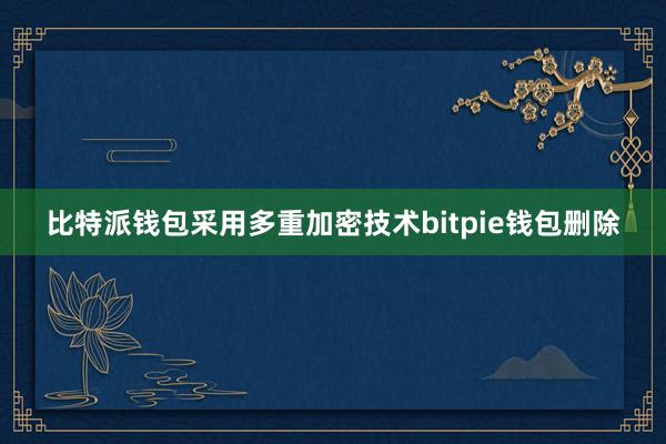 比特派钱包采用多重加密技术bitpie钱包删除