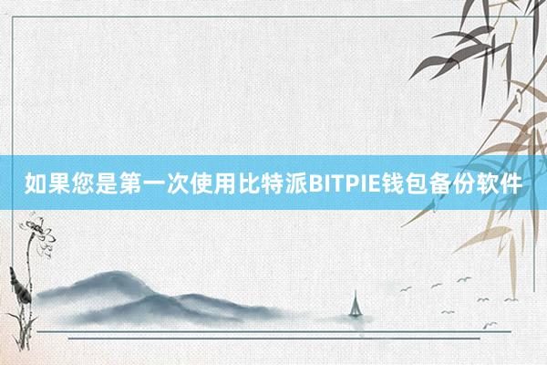 如果您是第一次使用比特派BITPIE钱包备份软件