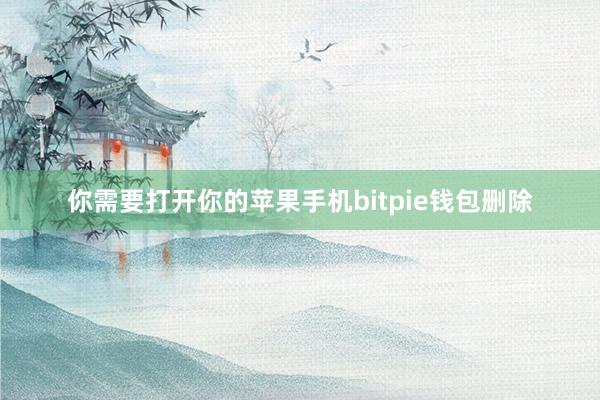 你需要打开你的苹果手机bitpie钱包删除