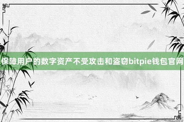 保障用户的数字资产不受攻击和盗窃bitpie钱包官网