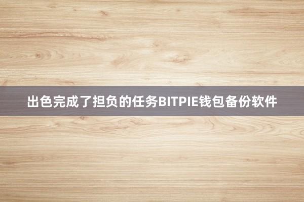 出色完成了担负的任务BITPIE钱包备份软件