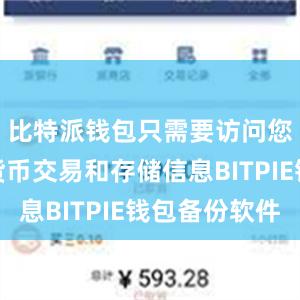 比特派钱包只需要访问您的数字货币交易和存储信息BITPIE钱包备份软件