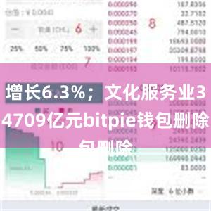 增长6.3%；文化服务业34709亿元bitpie钱包删除