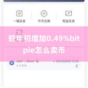 较年初增加0.49%bitpie怎么卖币