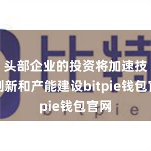 头部企业的投资将加速技术创新和产能建设bitpie钱包官网