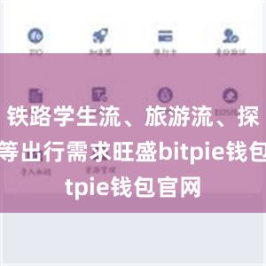 铁路学生流、旅游流、探亲流等出行需求旺盛bitpie钱包官网